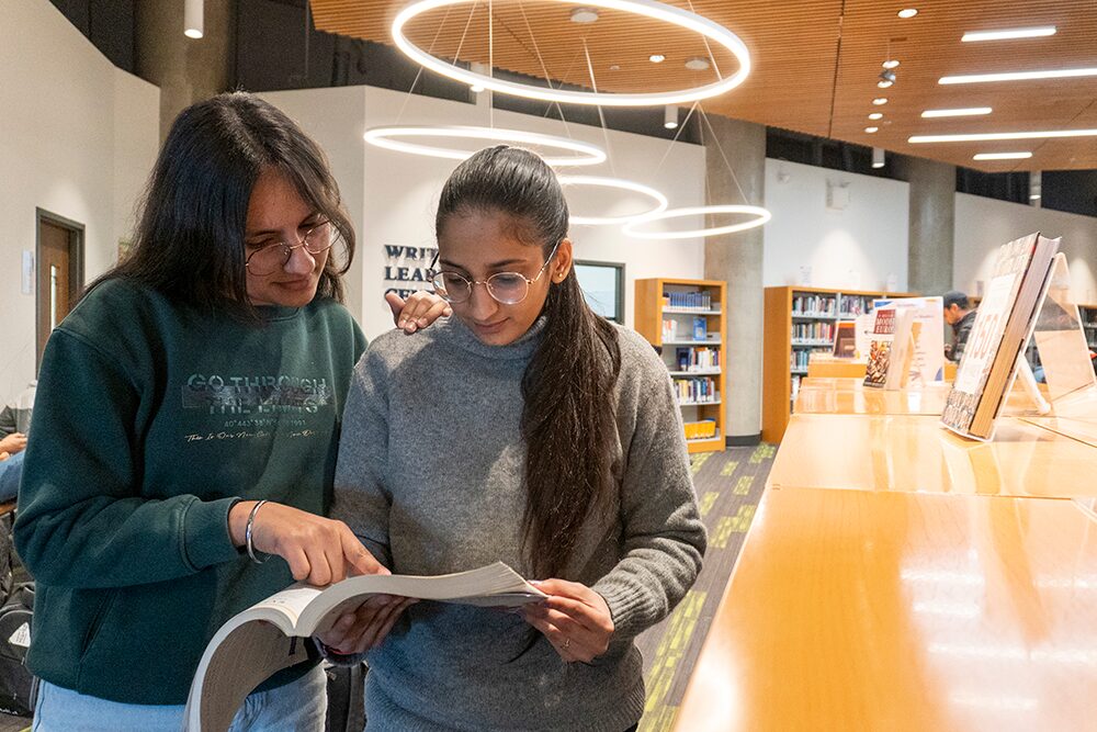 students with books